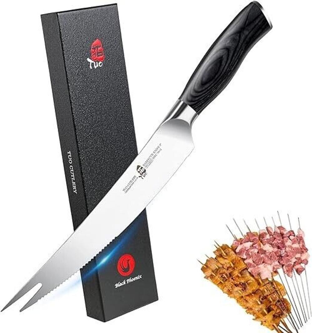 TUO Black Hawk BBQ Knife 8 inch Meat Carving Knife
